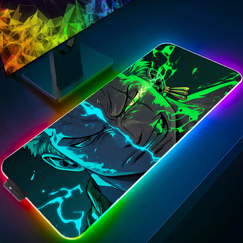 Esports Gaming Desk - ONE PIECE Zoro Mouse Pad RGB