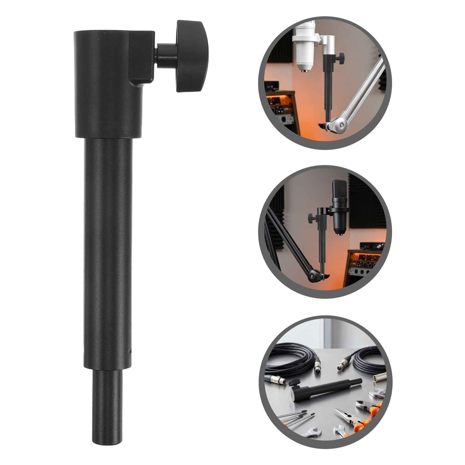 Microphone Arm Boom - Short Mic Stand Extension Rod Adjustable