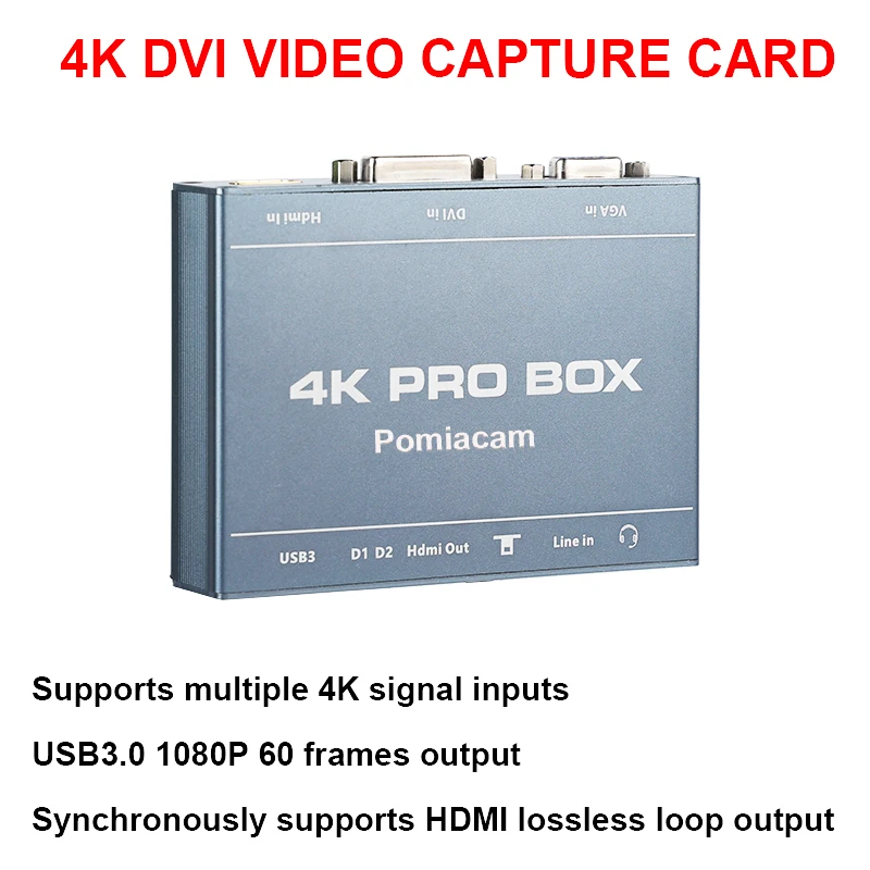4K PRO BOX DVI HDMI VGA To USB - Capture Card 4K Hdmi 评论和价格