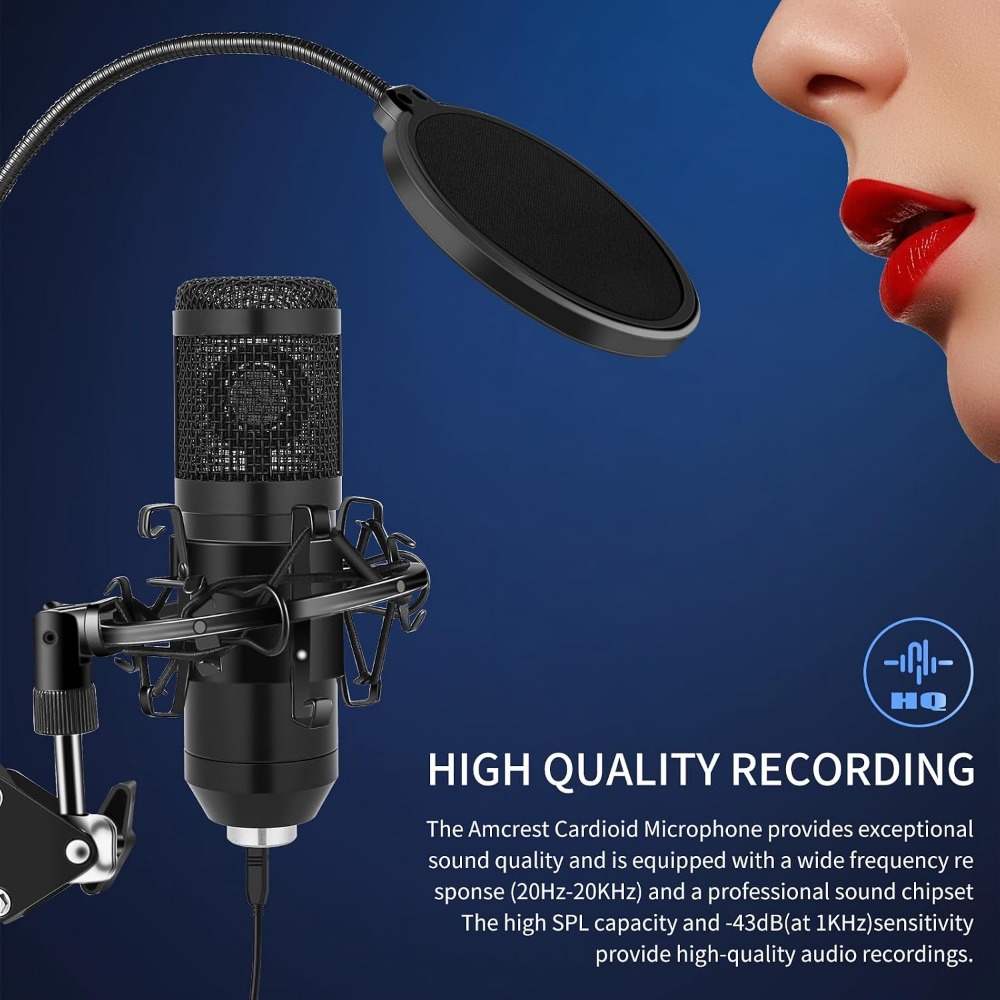 Condenser Microphone Kit with  - Microphone Arm Boom 评论和价格