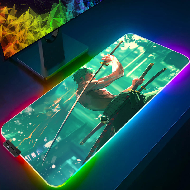 ONE PIECE Zoro Mouse Pad RGB G - Esports Gaming Desk 评论和价格