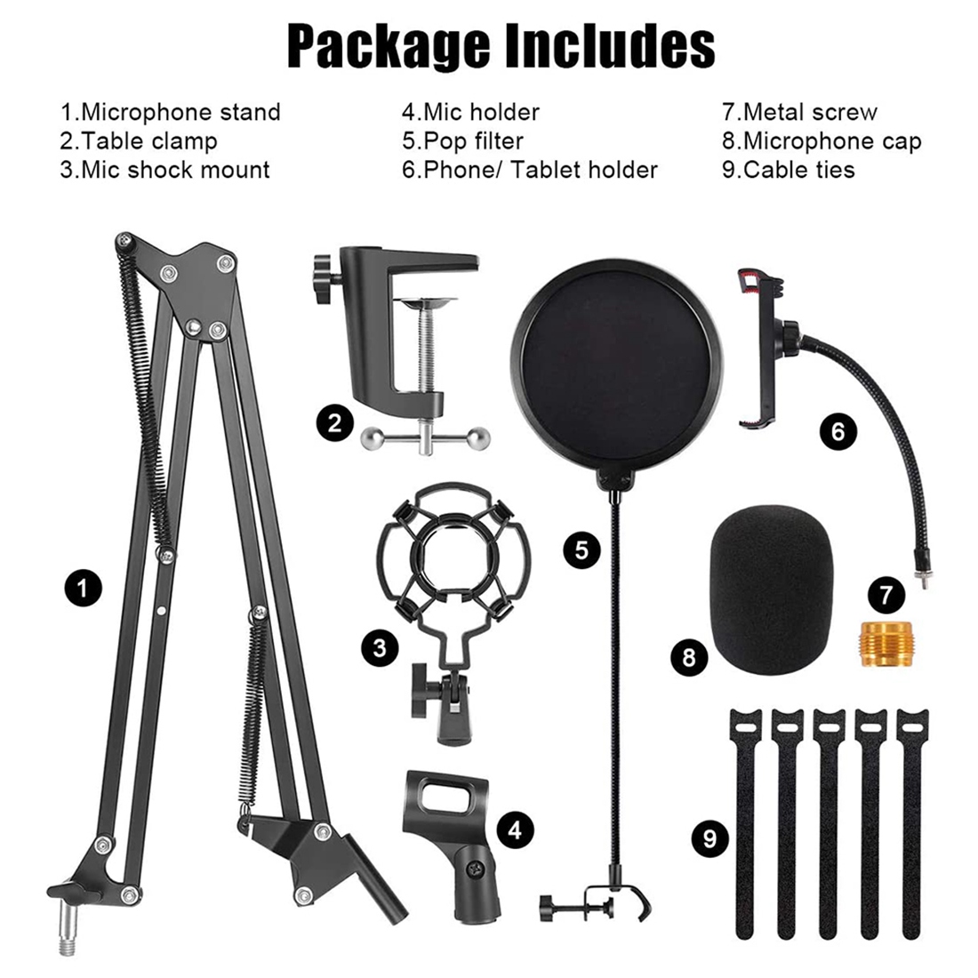 NALFI-Microphone Stand,Adjusta - Microphone Arm Boom 评论和价格