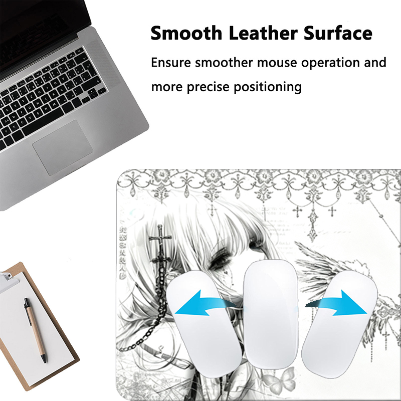 Leather Mousepad Black White A - Esports Gaming Desk 评论和价格