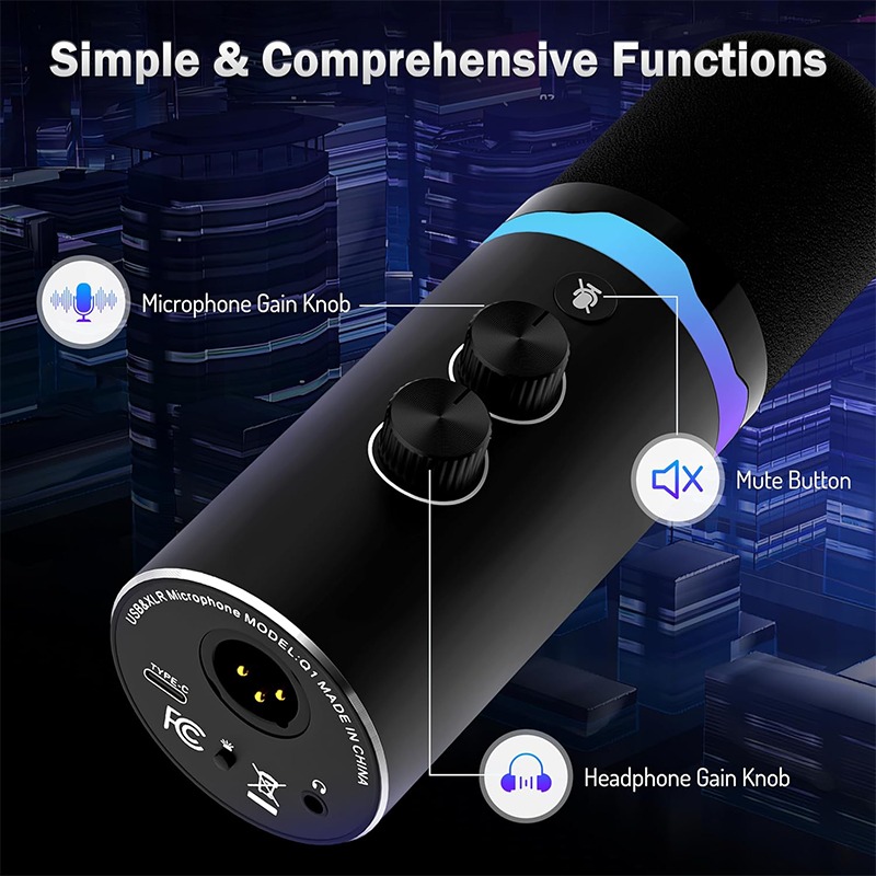 USB Gaming Microphone with Boo - Microphone Arm Boom 评论和价格