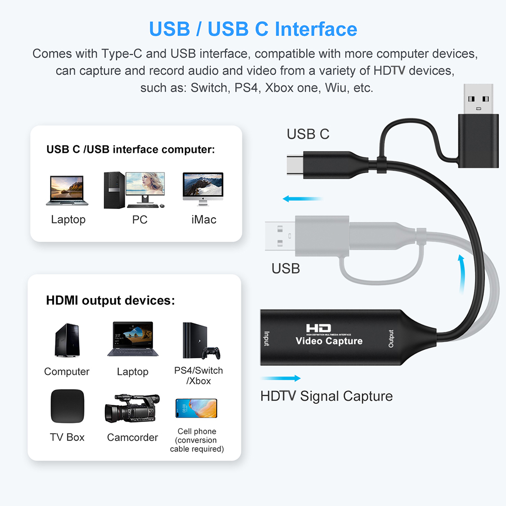 4K HDMI-compatible USB Video C - Capture Card 4K Hdmi 评论和价格